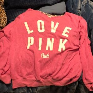 Pink sweatshirt crew neck